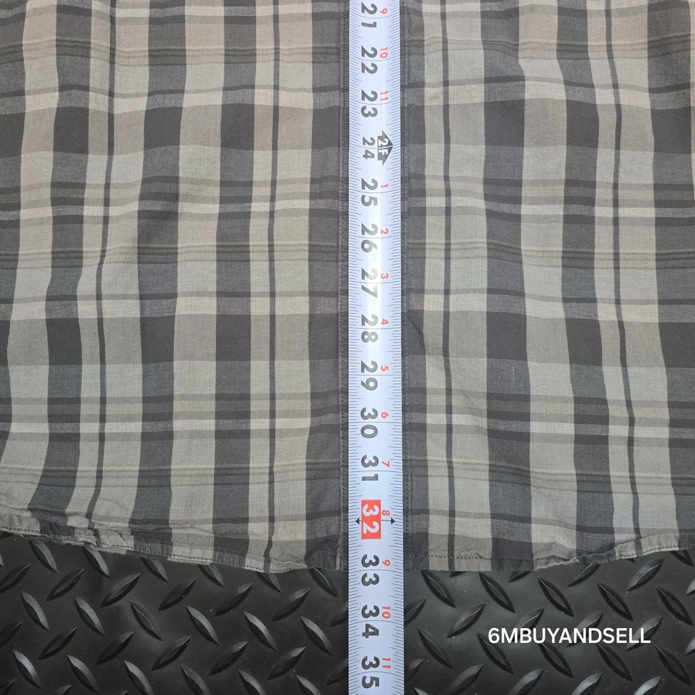 Carhartt Mens XL Tall Relaxed Fit Plaid Button Down Shirt Gray Tan 104444 029 - Picture 14 of 14